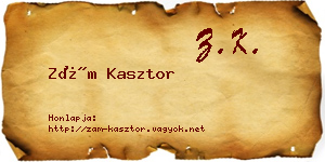 Zám Kasztor névjegykártya